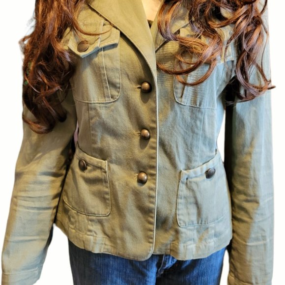 Ninety Jackets & Blazers - VINTAGE 90’s - Ninety 90 - Army Green Safari Jacket - Size Small
